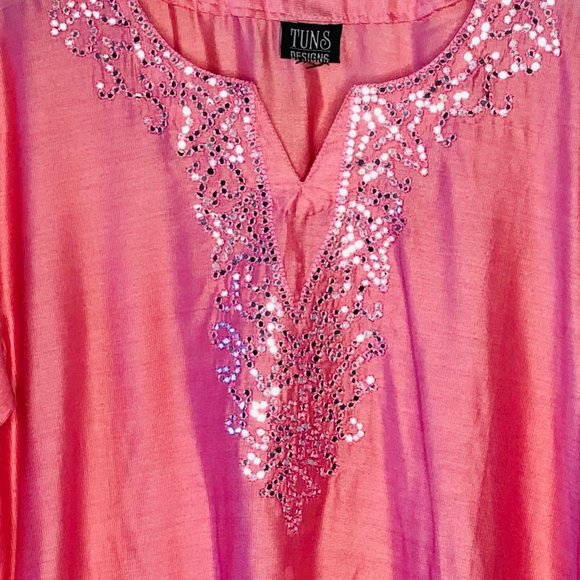 NWOT Stunning Hand Crafted Indian Tunic - Picture 4 of 5